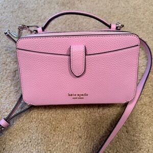 Kate Spade Lavender Hudson Pebbled Leather Double Crossbody Bag
